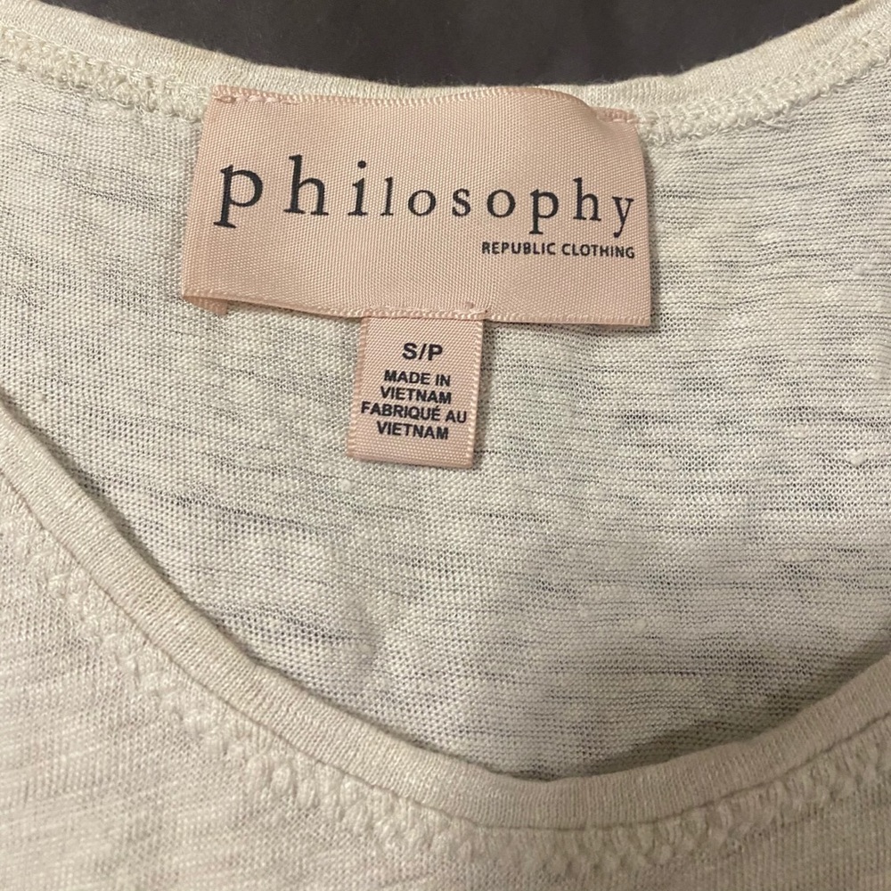 Philosophy distressed tee
